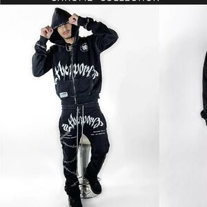 2 the world “chrome” sweat suit men’s medium